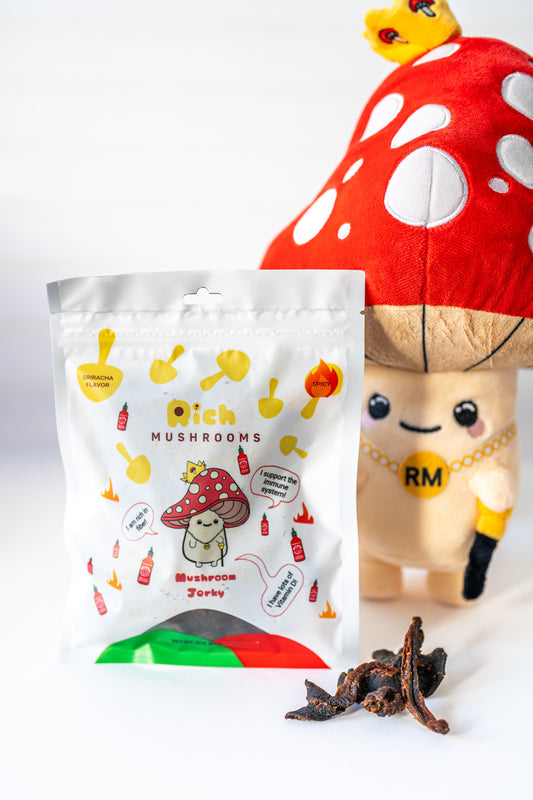 Sriracha Flavored Mushroom Jerky